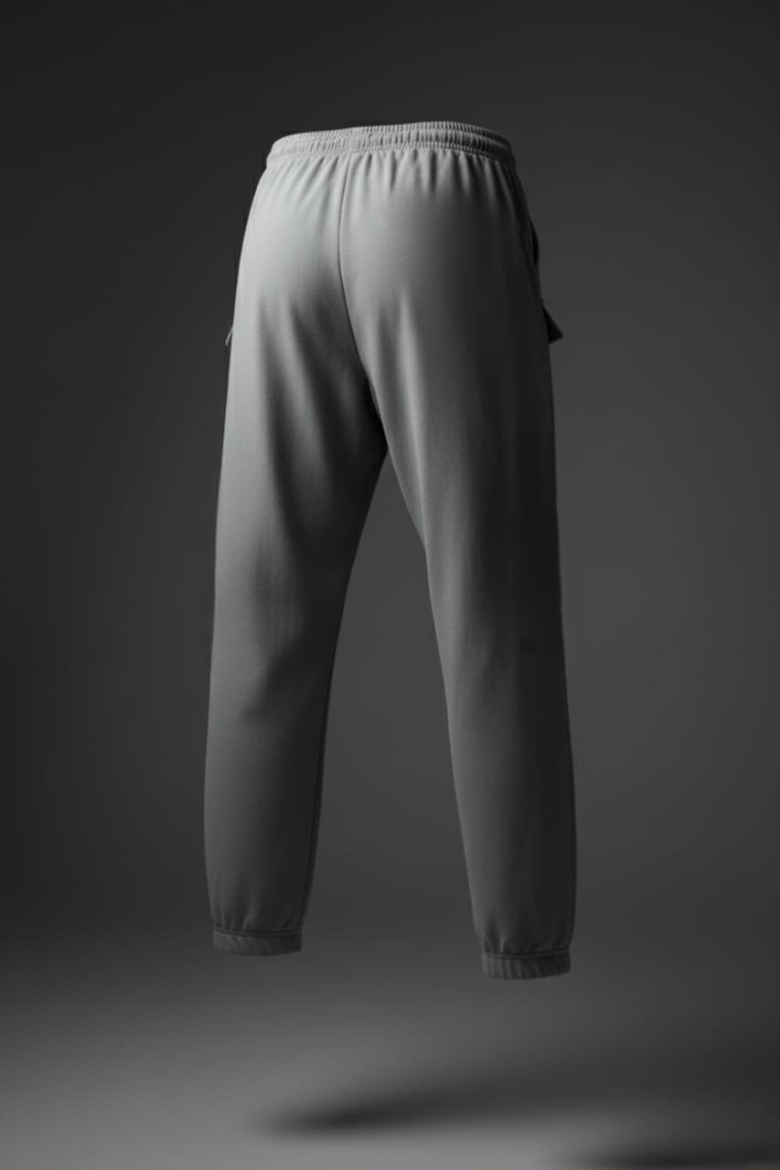Lycra Cargo Jogger Pants Grey – Stretchable Premium Streetwear for Men - Image 2