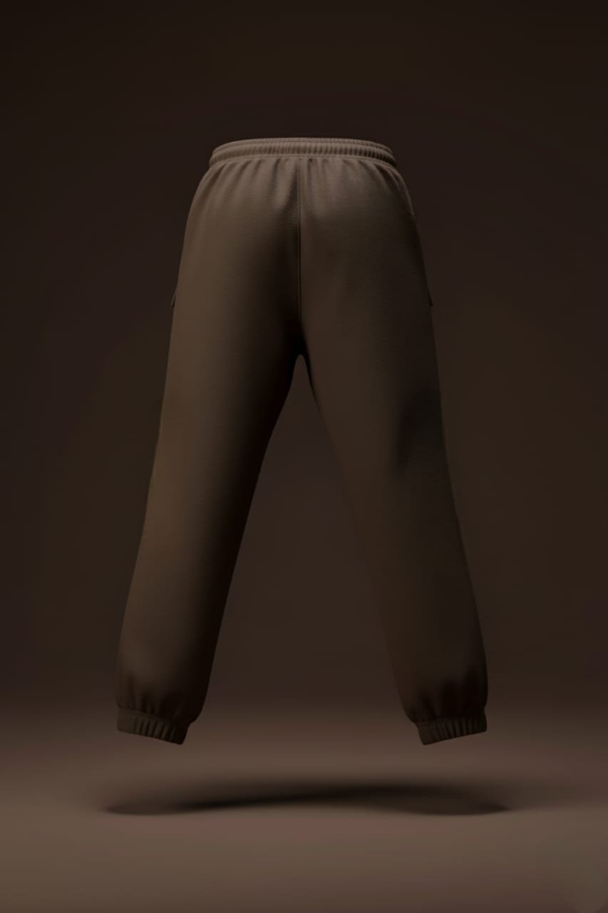 Lycra Cargo Jogger Pants Dark Brown – Stretchable Premium Streetwear for Men - Image 2