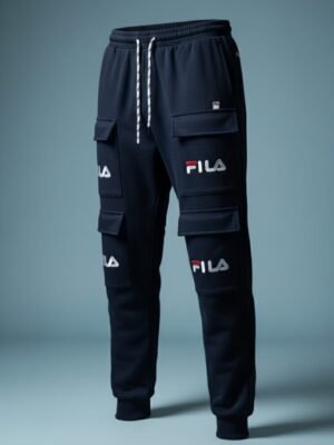 Lycra Cargo Jogger Pants Dark Blue – Stretchable Premium Streetwear for Men