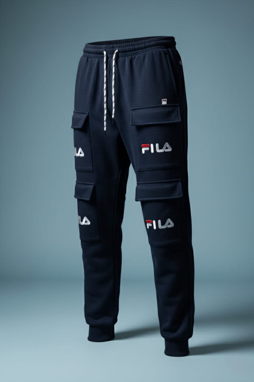 Lycra Cargo Jogger Pants Dark Blue – Stretchable Premium Streetwear for Men