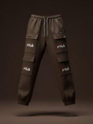 Lycra Cargo Jogger Pants Dark Brown – Stretchable Premium Streetwear for Men