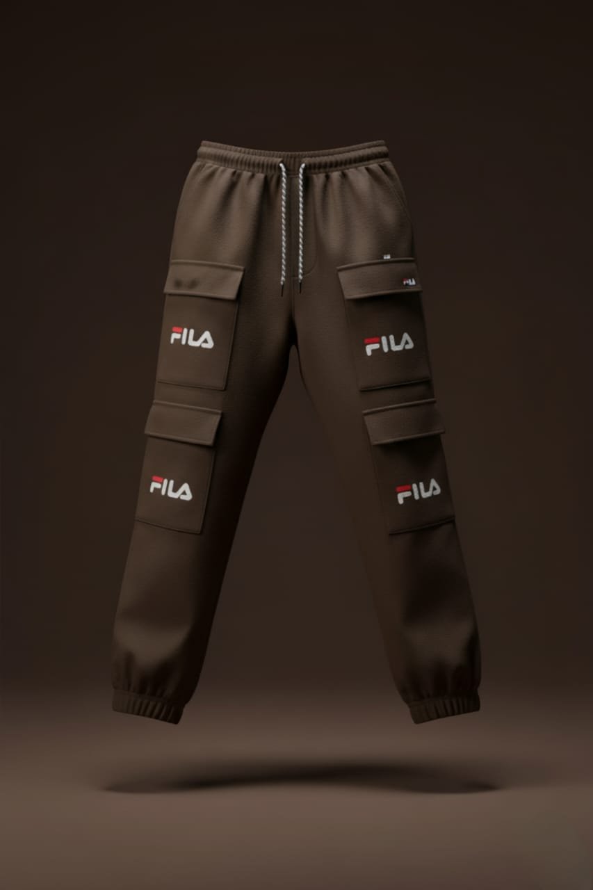 Lycra Cargo Jogger Pants Dark Brown – Stretchable Premium Streetwear for Men