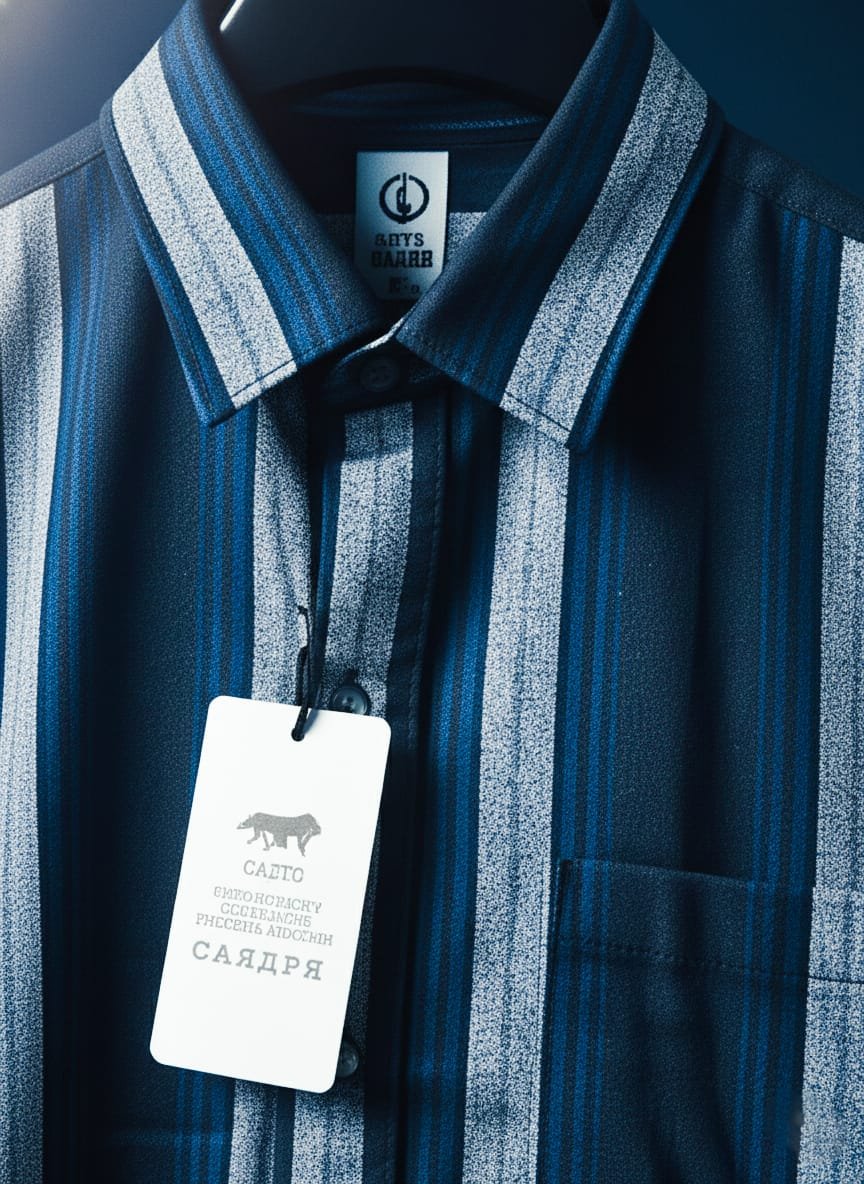 Black & Grey Striped Cotton Shirt | Premium Casual Wear - Image 9