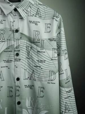 Typography Floral Printed Designer Shirt