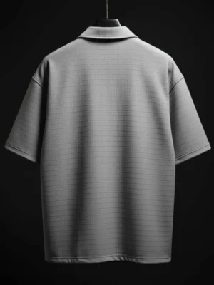 Grey 5-Sleeve Regular Fit Lycra Shirt
