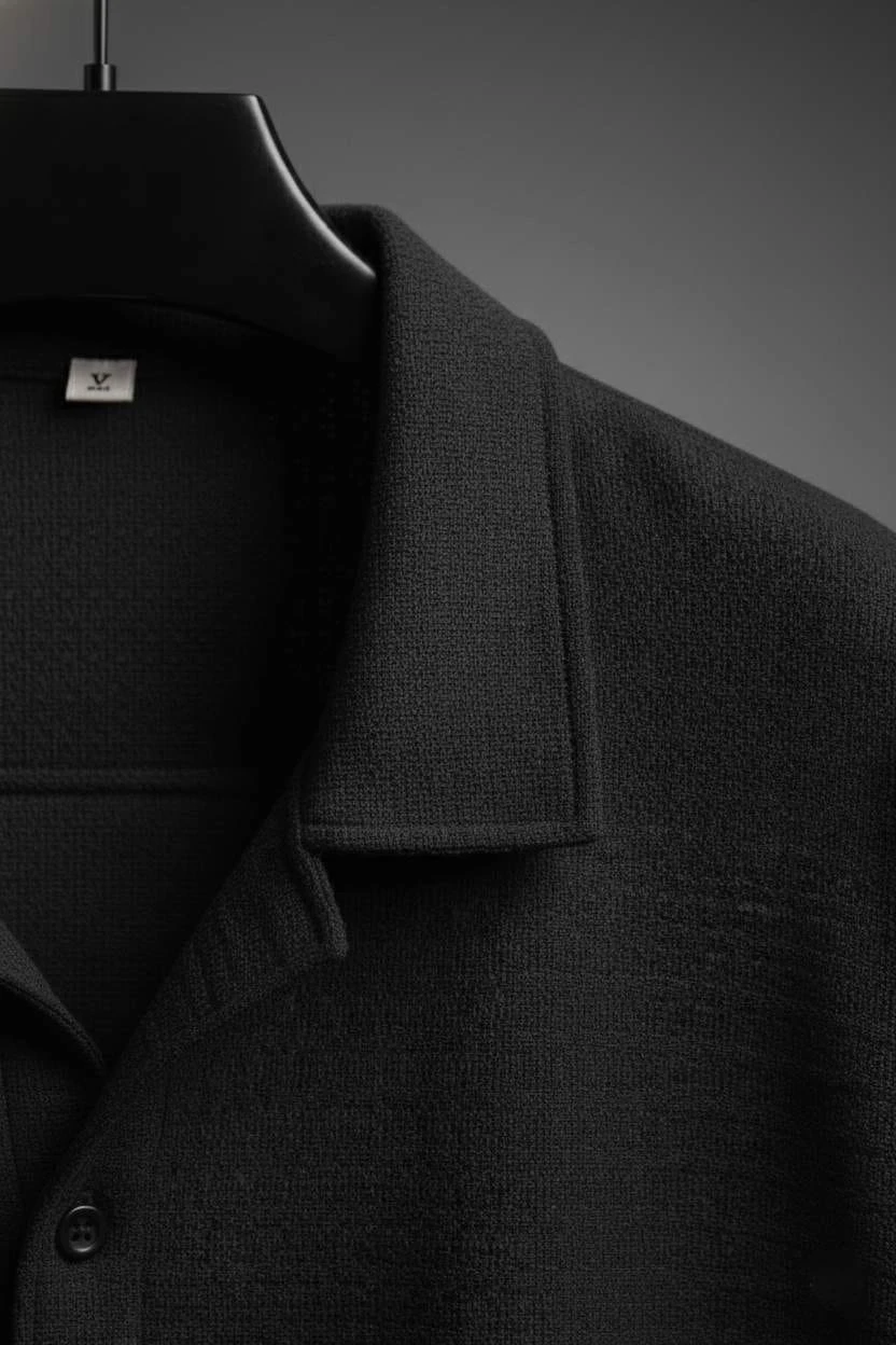 Black 5-Sleeve Lycra Shirt-Style T-Shirt - Image 3