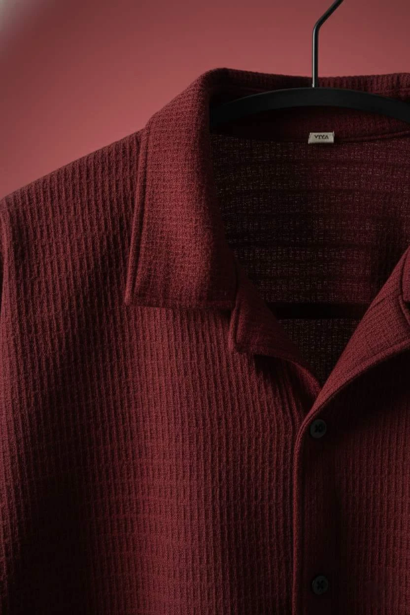 Maroon 5-Sleeve Regular Fit Lycra Shirt-Style T-Shirt - Image 3