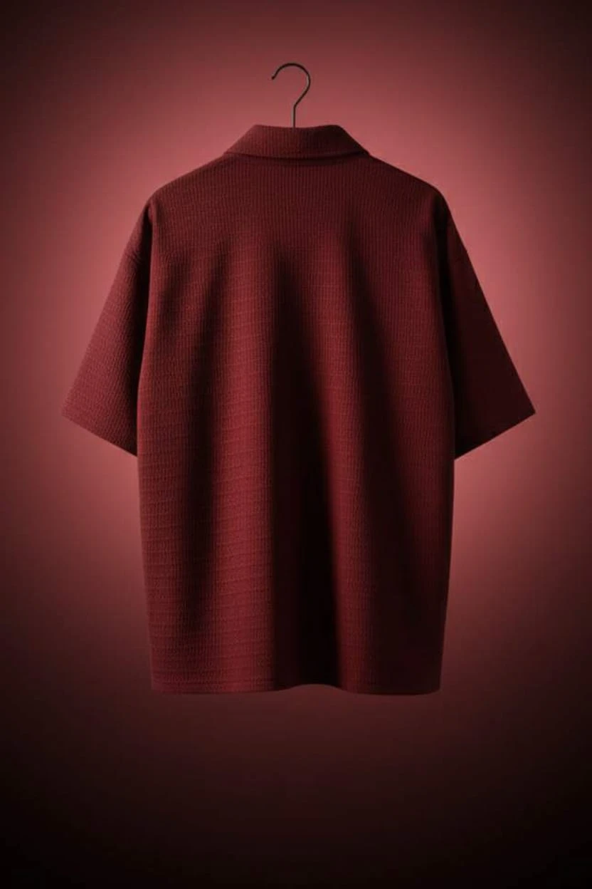 Maroon 5-Sleeve Regular Fit Lycra Shirt-Style T-Shirt - Image 2