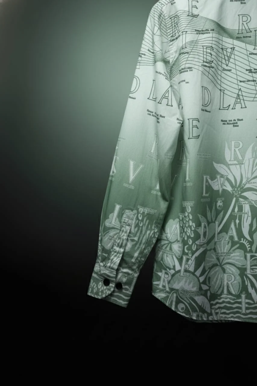 Typography Floral Printed Designer Shirt - Image 5