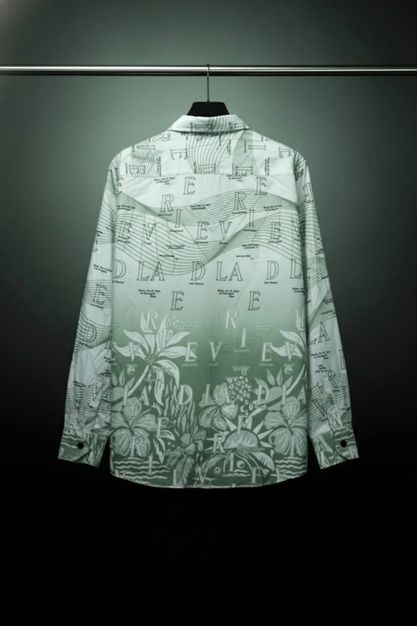 Typography Floral Printed Designer Shirt - Image 3