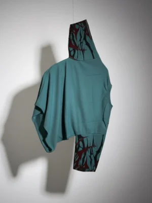 Teal Green Lycra Oversized T-Shirt