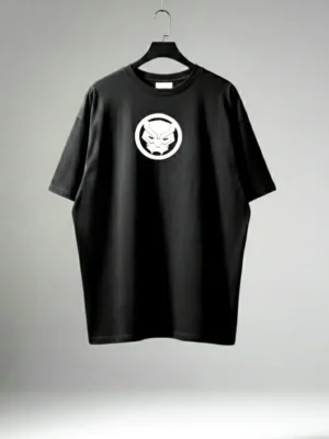 Oversized Panther Graphic Back Print Oversized T-Shirt