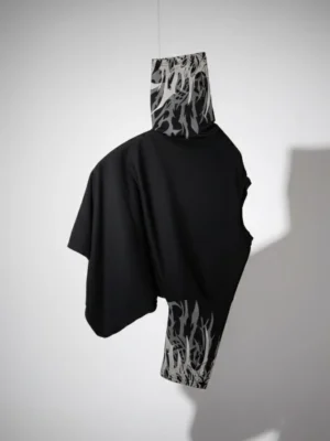 Black Lycra Oversized T-Shirt