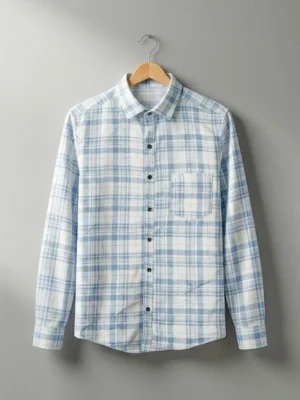 Light Blue Checked Shirt