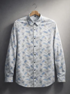 Floral Print Poly Cotton Casual Shirt