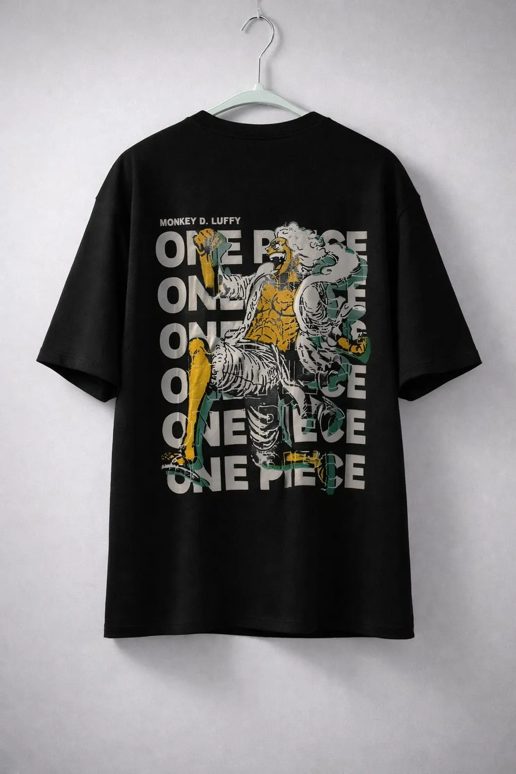 Black Oversized One Piece Graphic T-Shirt