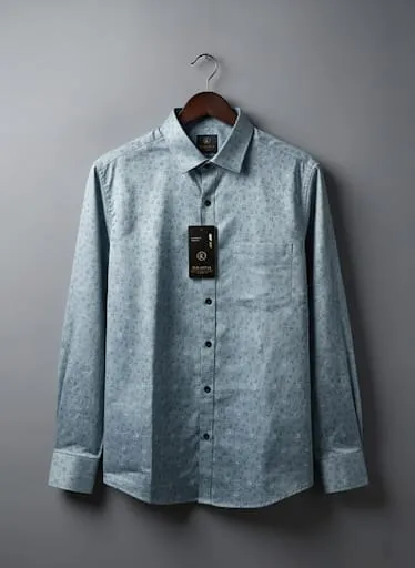 Grey Full Sleeve Polyester Shirt