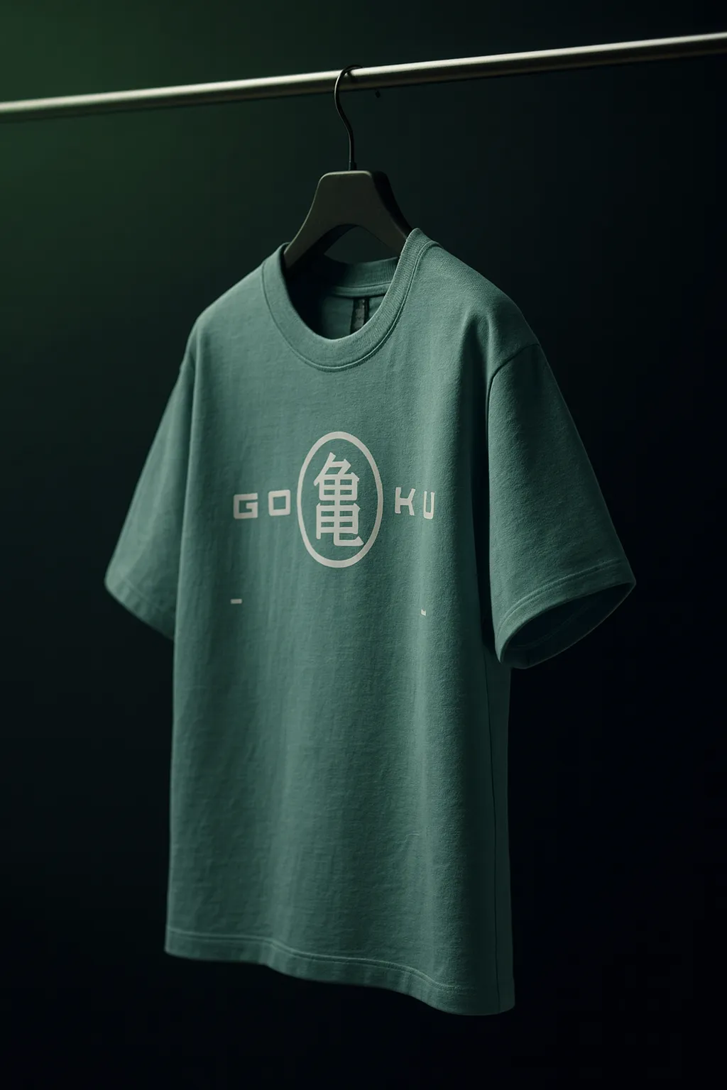 GOKU Printed Oversized Cotton T-Shirt – Green | Anime Streetwear Collection