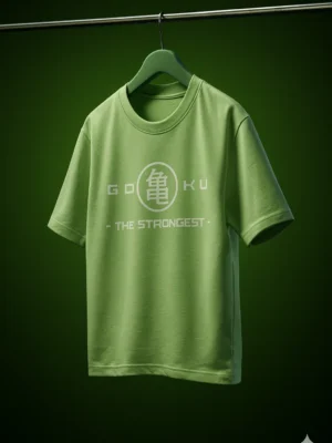 GOKU Printed Oversized Cotton T-Shirt – Mint Green | Anime Streetwear Collection