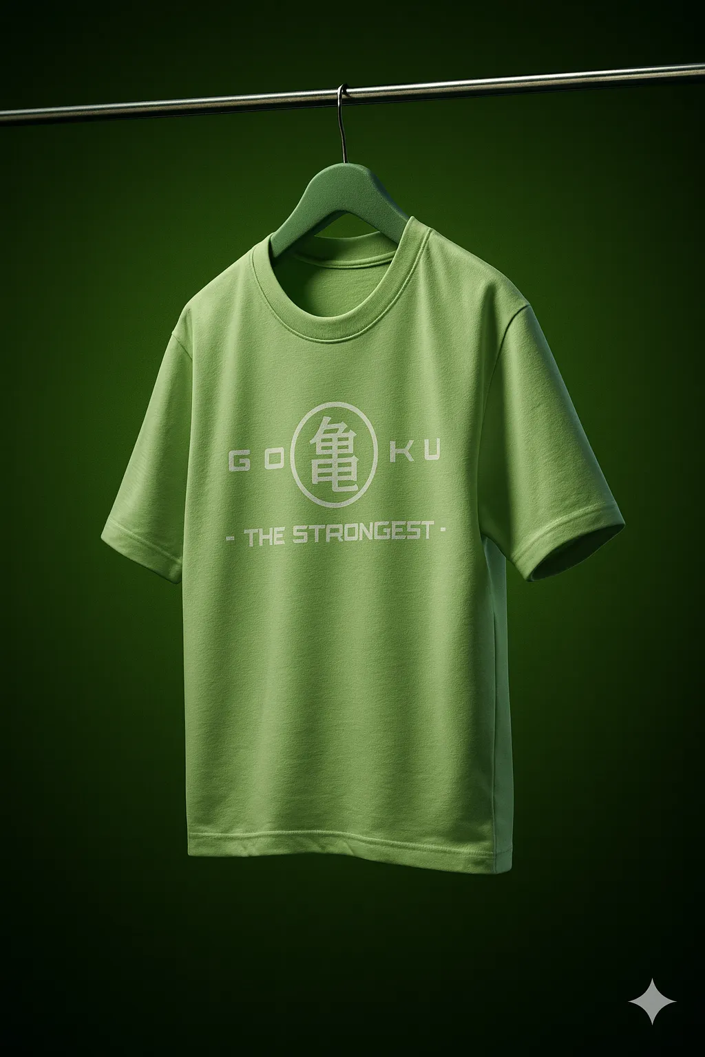 GOKU Printed Oversized Cotton T-Shirt – Mint Green | Anime Streetwear Collection