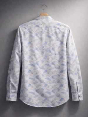 Floral Print Poly Cotton Casual Shirt