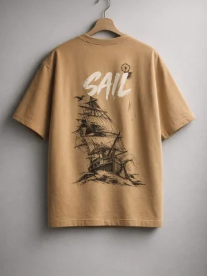 Sail Graphic T-Shirt in Imported Lycra
