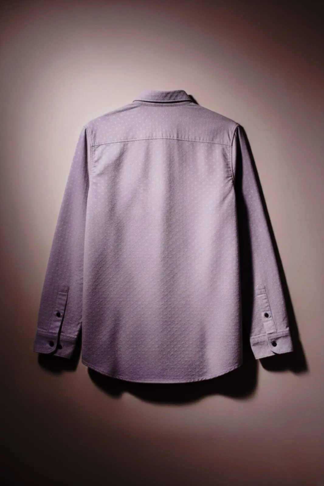Lavender Textured Cotton Blend Full Sleeve Shirt - Image 2