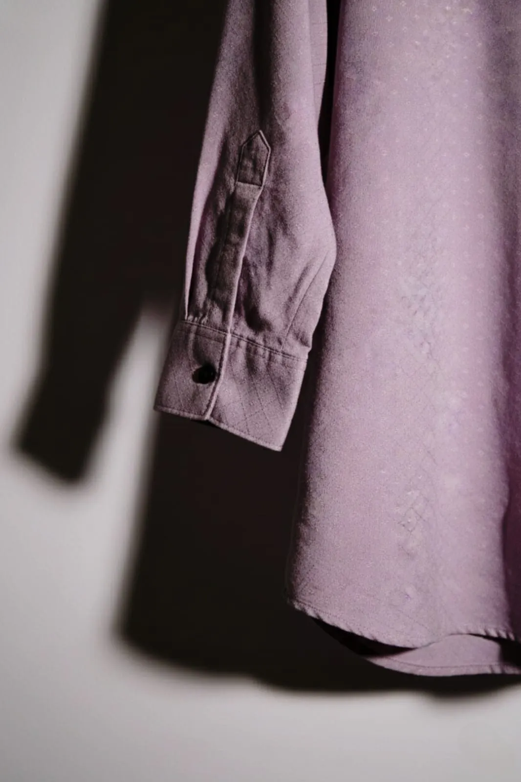 Lavender Textured Cotton Blend Full Sleeve Shirt - Image 3